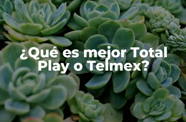 ¿qué es Mejor Total Play o Telmex?