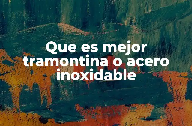 Que es Mejor Tramontina o Acero Inoxidable