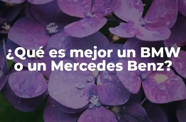 ¿qué es Mejor un Bmw o un Mercedes Benz?
