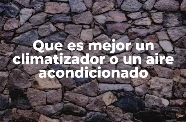 Que es Mejor un Climatizador o un Aire Acondicionado