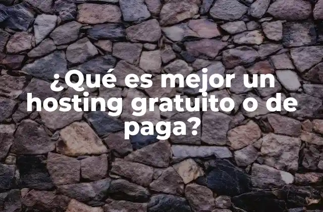 ¿qué es Mejor un Hosting Gratuito o de Paga?