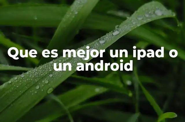 Que es Mejor un Ipad o un Android