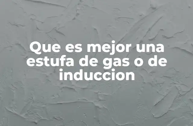 Que es Mejor una Estufa de Gas o de Induccion