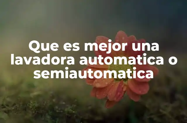 Que es Mejor una Lavadora Automatica o Semiautomatica 2 Características y funcionamiento de las lavadoras automáticas y semiautomáticas