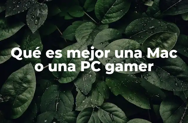 Qué es Mejor una Mac o una Pc Gamer
