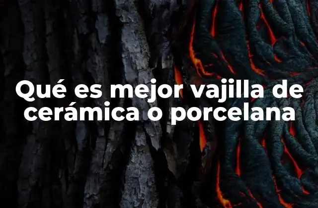 Qué es Mejor Vajilla de Cerámica o Porcelana