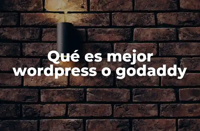 Qué es Mejor WordPress o Godaddy