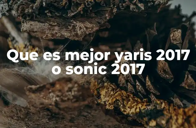 Que es Mejor Yaris 2017 o Sonic 2017