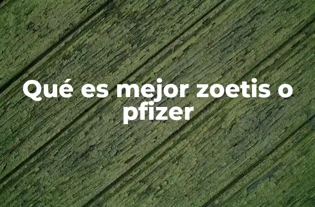 Qué es Mejor Zoetis o Pfizer 2 Diferencias entre Zoetis y Pfizer en el mercado farmacéutico