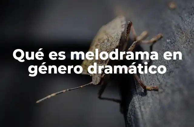 El origen del melodrama como forma artística