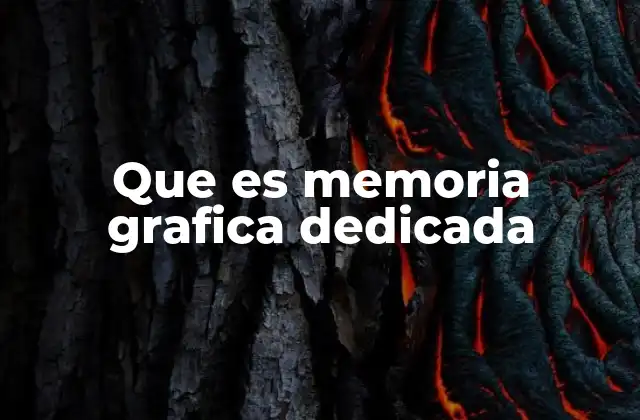 Que es Memoria Grafica Dedicada 2 El papel de la memoria gráfica en el rendimiento visual