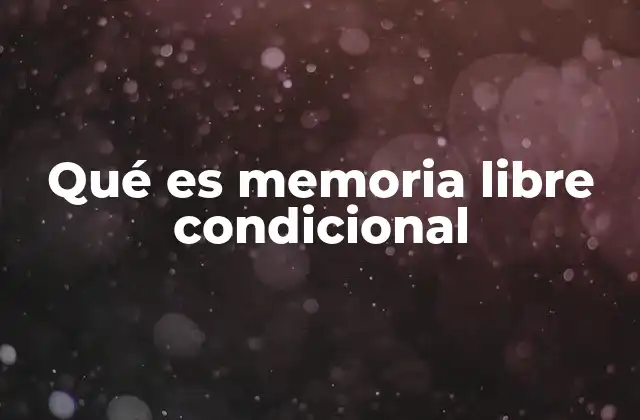 Qué es Memoria Libre Condicional