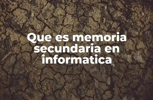 Que es Memoria Secundaria en Informatica 2 El rol de los dispositivos de almacenamiento en la informática
