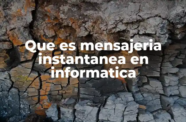 Que es Mensajeria Instantanea en Informatica