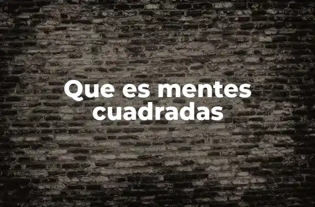 Que es Mentes Cuadradas
