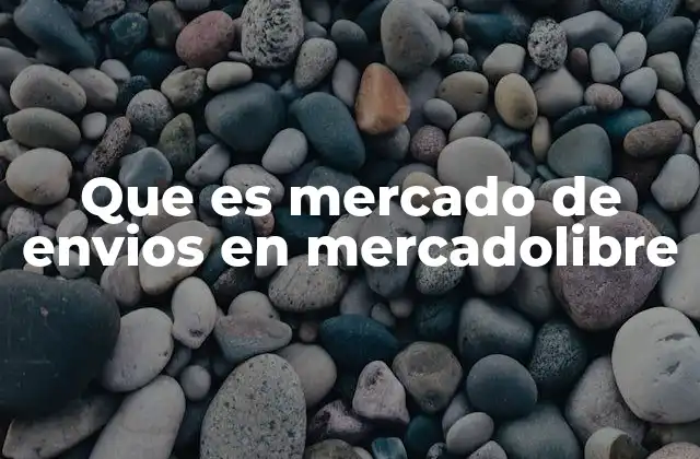 Que es Mercado de Envios en Mercadolibre