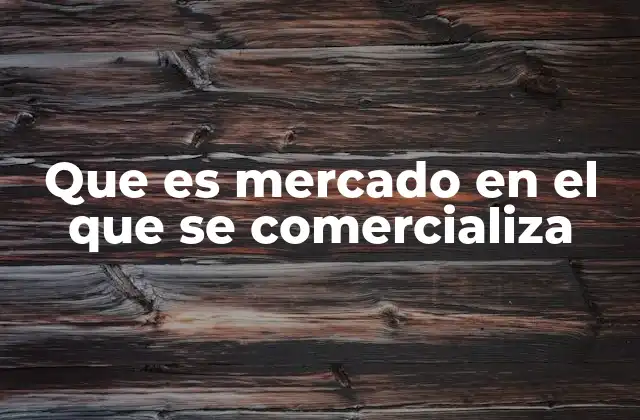 Que es Mercado en el que Se Comercializa 2 Los componentes esenciales de un mercado comercial