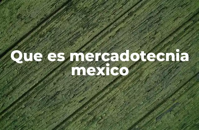 Que es Mercadotecnia Mexico