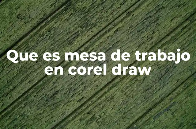 Que es Mesa de Trabajo en Corel Draw
