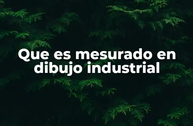 Que es Mesurado en Dibujo Industrial