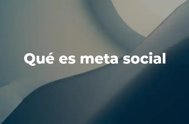 Qué es Meta Social