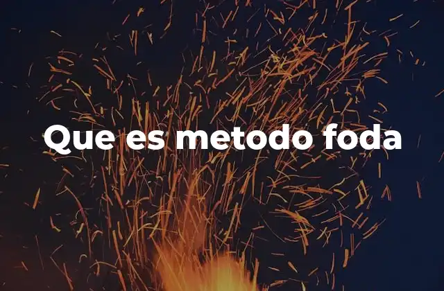 Que es Metodo Foda