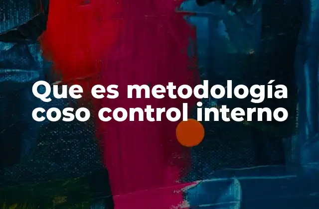 Que es Metodología Coso Control Interno