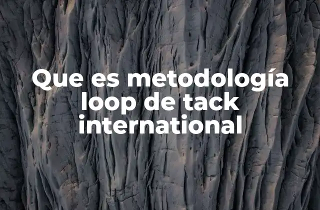 Que es Metodología Loop de Tack International