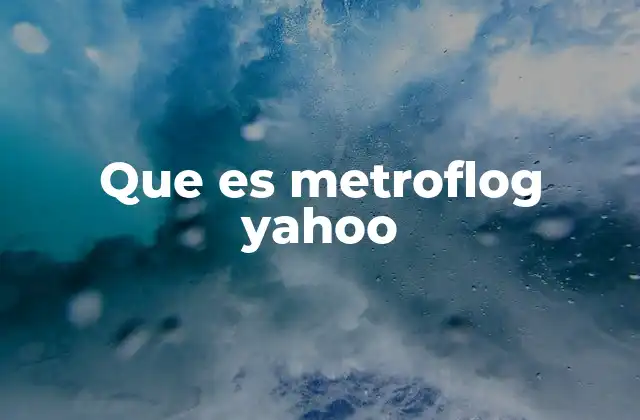 Que es Metroflog Yahoo
