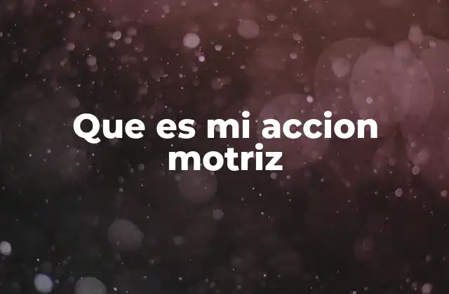 Que es Mi Accion Motriz