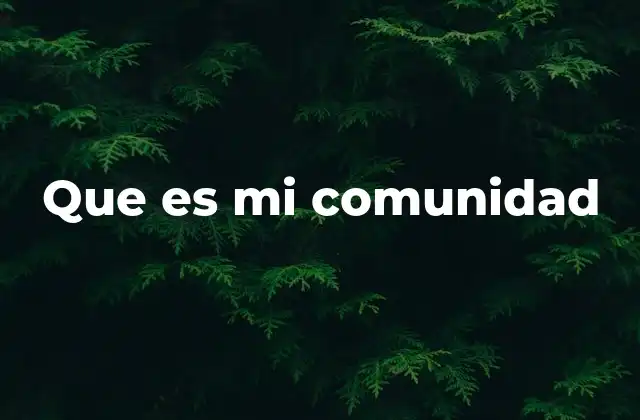 Que es Mi Comunidad