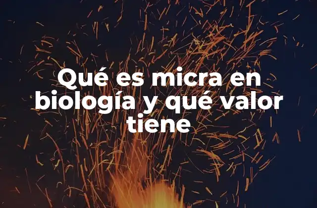 Qué es Micra en Biología y Qué Valor Tiene