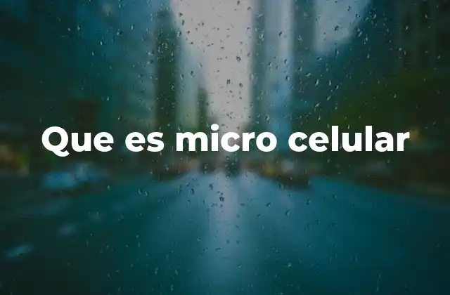 Que es Micro Celular