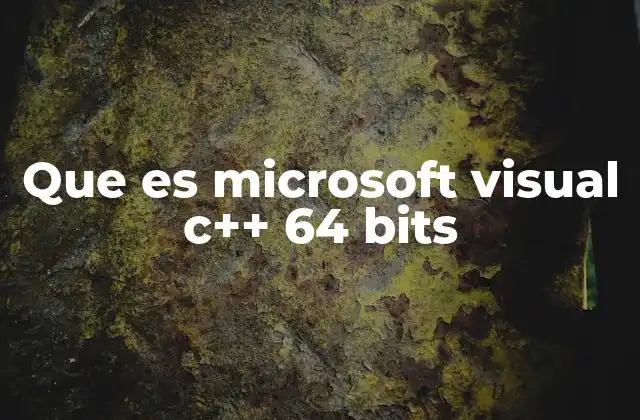 Que es Microsoft Visual C++ 64 Bits