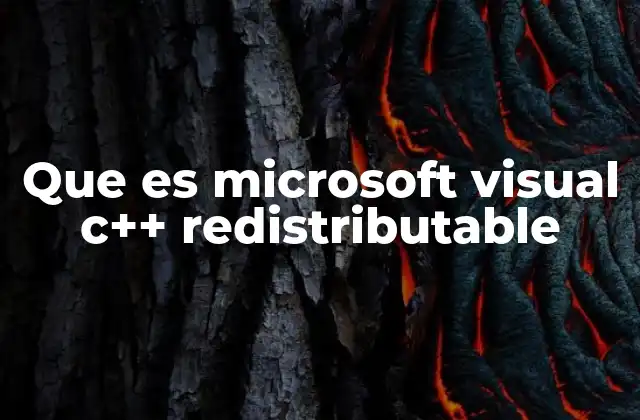 Que es Microsoft Visual C++ Redistributable