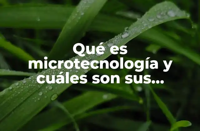 Aplicaciones de la microtecnología en distintos sectores industriales