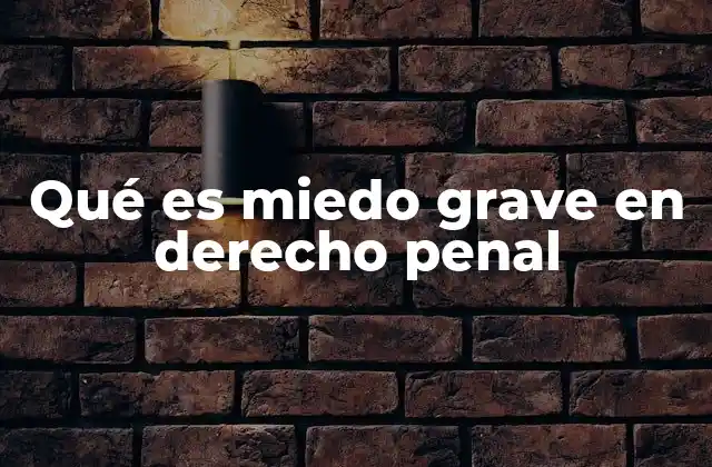 Qué es Miedo Grave en Derecho Penal 2 El papel del miedo grave en la responsabilidad penal