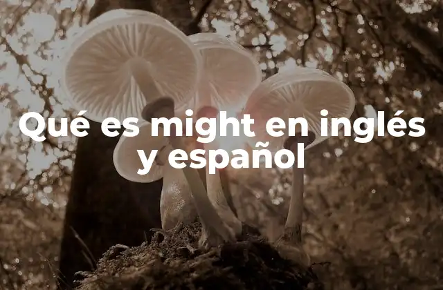 Qué es Might en Inglés y Español