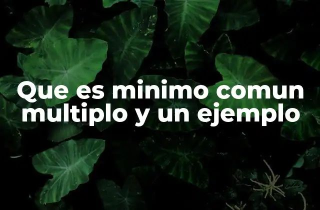 Que es Minimo Comun Multiplo y un Ejemplo 2 Cómo se relaciona el mcm con otros conceptos matemáticos