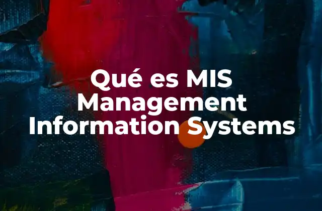 Qué es Mis Management Information Systems