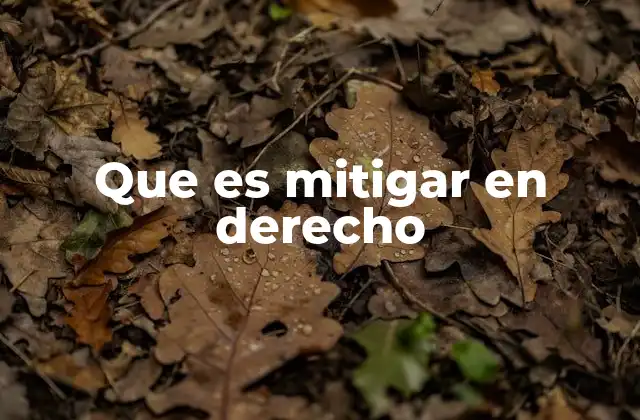 Que es Mitigar en Derecho 2 El papel de las circunstancias atenuantes en la mitigación penal