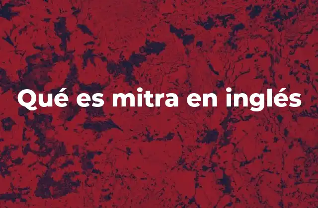 Qué es Mitra en Inglés