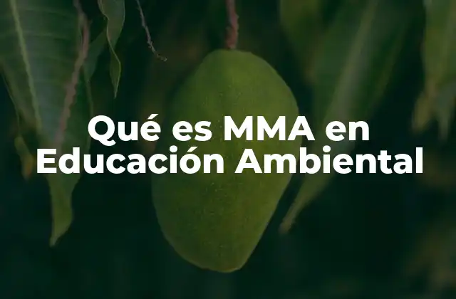 Qué es Mma en Educación Ambiental