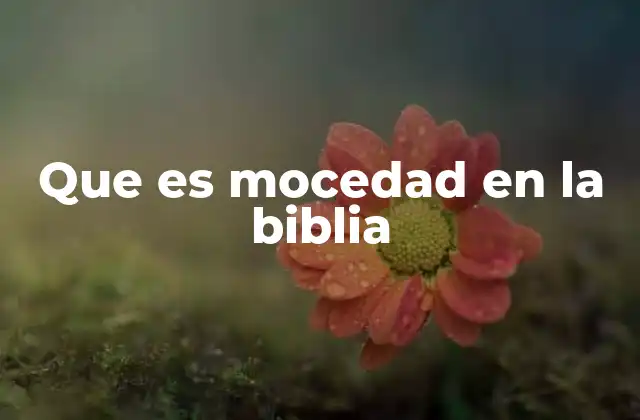 Que es Mocedad en la Biblia