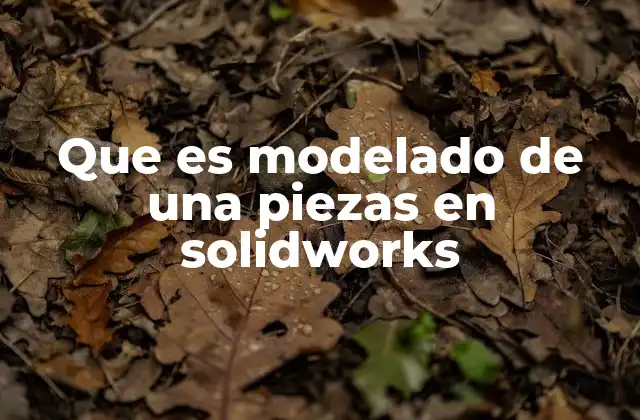 Que es Modelado de una Piezas en Solidworks