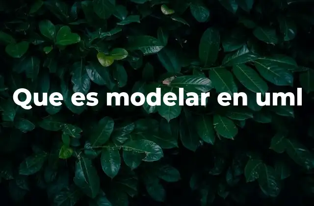 Que es Modelar en Uml
