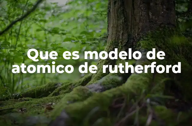 Que es Modelo de Atomico de Rutherford