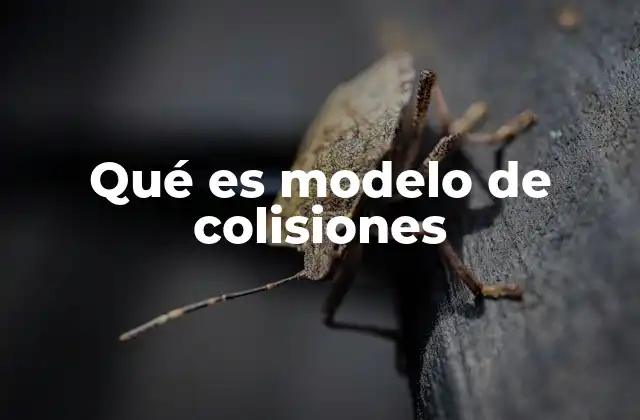 Qué es Modelo de Colisiones