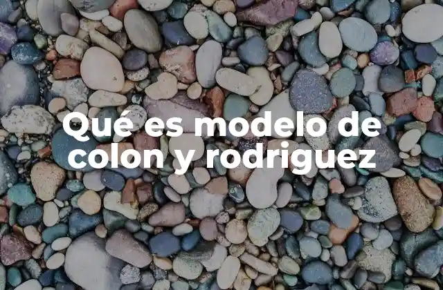Qué es Modelo de Colon y Rodriguez