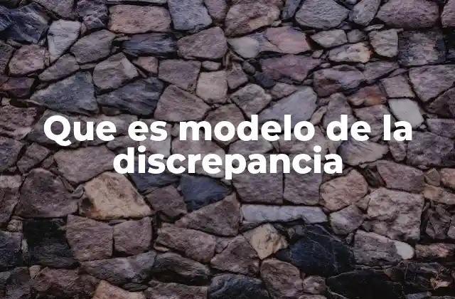 Que es Modelo de la Discrepancia
